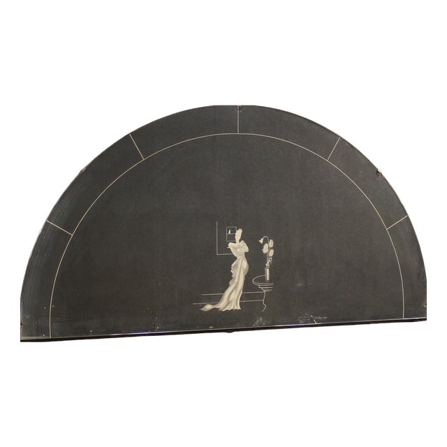 20th Century Italian Half-Moon Mirror, 1950s For Sale