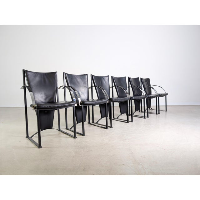 Chairs in Leather from Ronald Schmitt, Set of 6 For Sale - Image 5 of 12