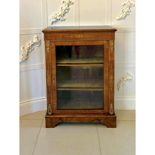 Antique Victorian Walnut Pier Cabinet with Ormolu Mounts, 1860s For Sale - Image 9 of 9