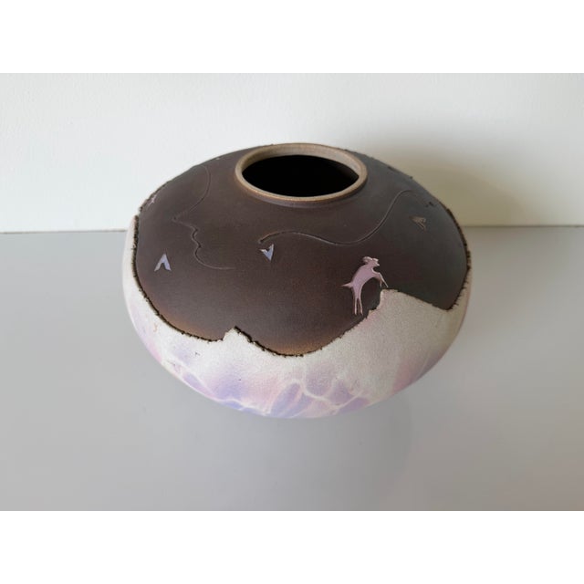 1990s 1990's Vintage Native American Studio Pottery Vase – Signed For Sale - Image 5 of 12