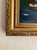 A richly toned maritime seascape set against a deep hunter green sky, with water in layered blues, creating a sense of...