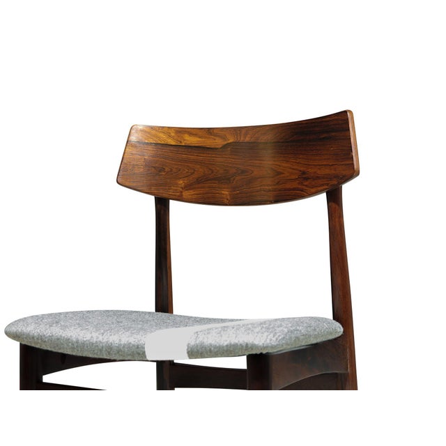 Restored Mid-Century Danish Rosewood Dining Chairs, 1955 - Set of 6 For Sale - Image 4 of 11