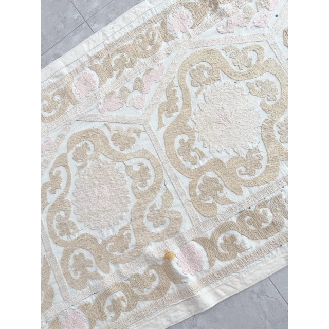Embroidered Large Suzani Large Wall Decor From Bukhara - 2'6'' X 11'10'' For Sale - Image 4 of 9