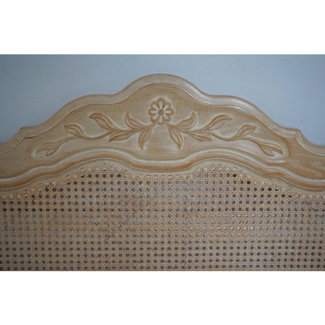 White Drexel Cabernet Blanc Cane Back Queen Headboard For Sale - Image 8 of 12
