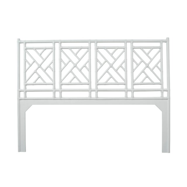 Chippendale Chippendale Headboard King - White For Sale - Image 3 of 3