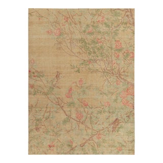 Rug & Kilim’s Oversized Arbor Rug in Gold and Coral, 12x15 For Sale