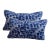 Pair Navy&white Indoor/Outdoor Lumbar Pillows For Sale