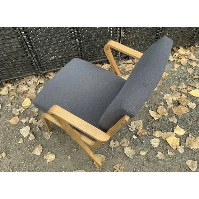 Bauhaus Easy Chair by Selman Selmanagic for VEB Deutsche Werkstätten Hellerau, German USSR, 1950s For Sale - Image 10 of 13