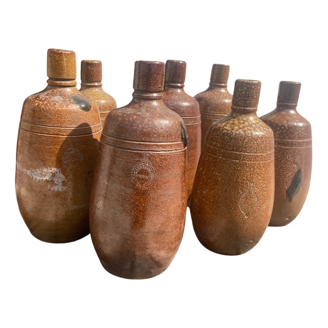 Vintage Porto Wine Bottles, 1970s, Set of 7 For Sale