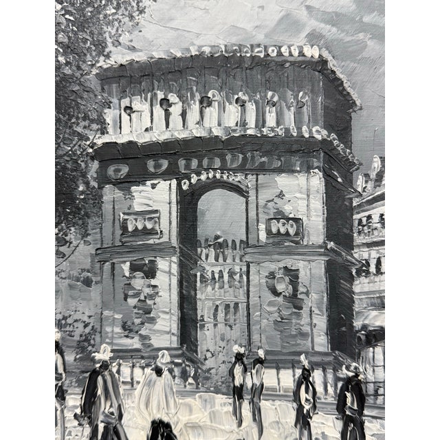 Late 20th Century Caroline Burnett "Arc De Triomphe" Original Oil Painting, Framed For Sale In San Francisco - Image 6 of 12