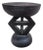 Carved African Tribal Style Black Statuette Side Table For Sale