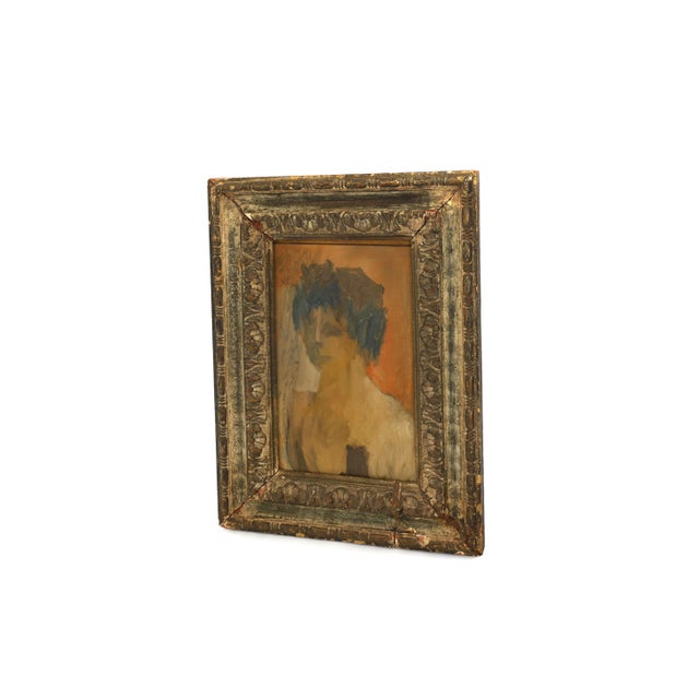 Postmodern Alex Minewski Oil Painting – Portrait on Board, Grande Chaumiere, Pennsylvania Academy of Fine Art For Sale - Image 3 of 9