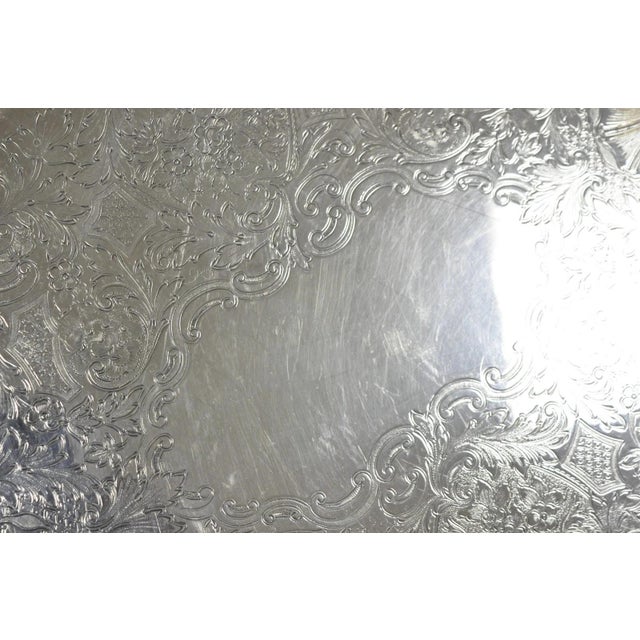 Vintage Poole Epca Sevenoaks 650 Large Silver Plated Serving Platter Bar Tray B For Sale - Image 10 of 17