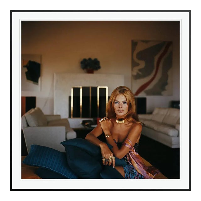 Britt Ekland 1969 by Slim Aarons Black Framed C-Print For Sale