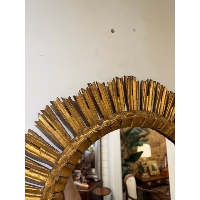19th Century Vintage Sunburst Mirror For Sale - Image 5 of 8