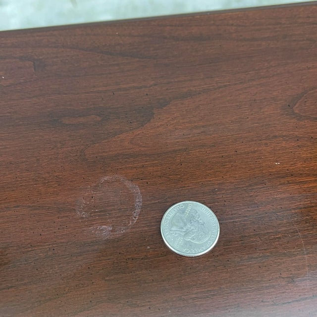 2000s Ethan Allen Georgian Court Queen Anne Solid Cherry Side or End Table With Drawer For Sale - Image 9 of 11