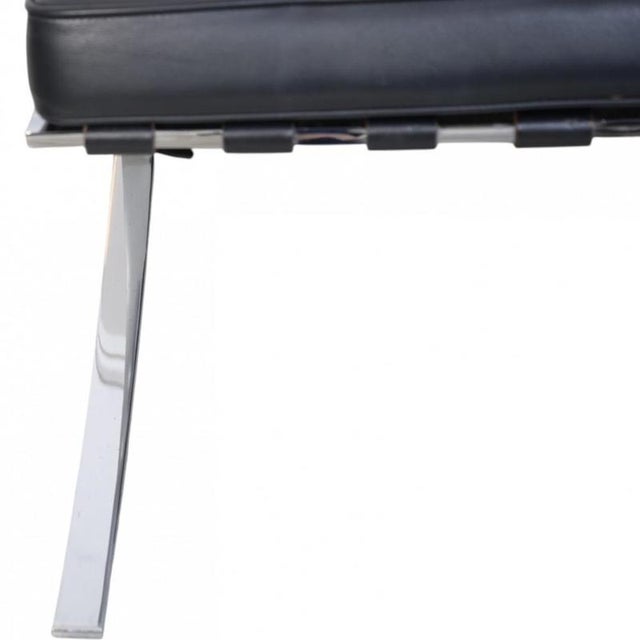 Animal Skin Barcelona Chair in Black Leather by Ludwig Mies van der Rohe, 2010s For Sale - Image 7 of 18