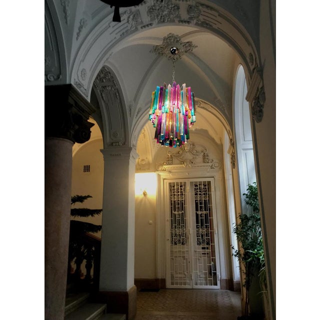 Italian Triedri Chandeliers, 1970s, Set of 2 For Sale - Image 18 of 18