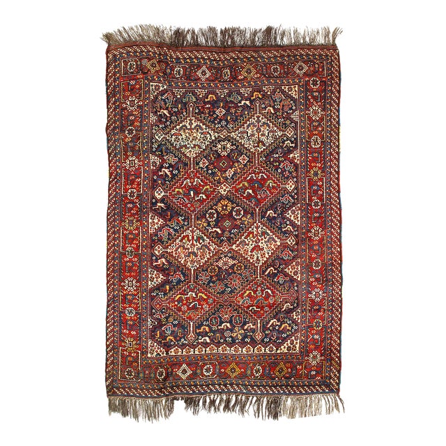 1920s Navy Blue Persian Antique Qashgaei For Sale