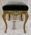 Mid 20th Century French Louis XV Bench Stool - Hand Carved Frame & Fern Green Silk Velvet Upholstered Seat Pair For Sale In Charlotte - Image 6 of 7