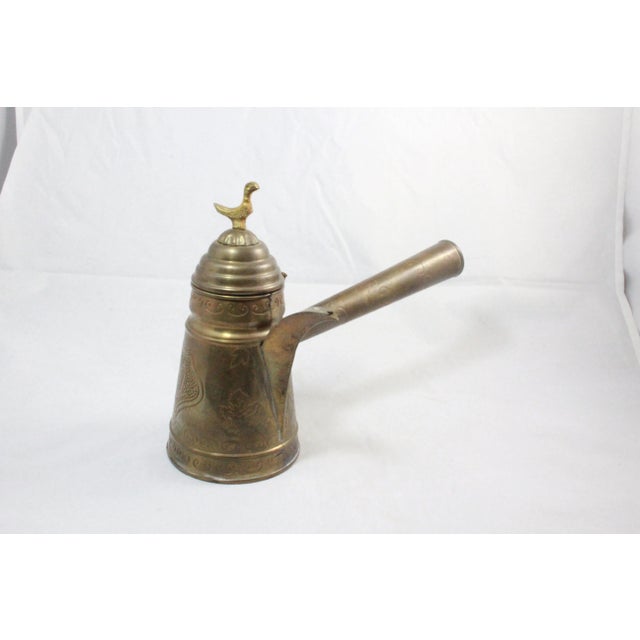 Brass Vintage Brass Turkish Coffee Set- 8 Pieces For Sale - Image 8 of 11