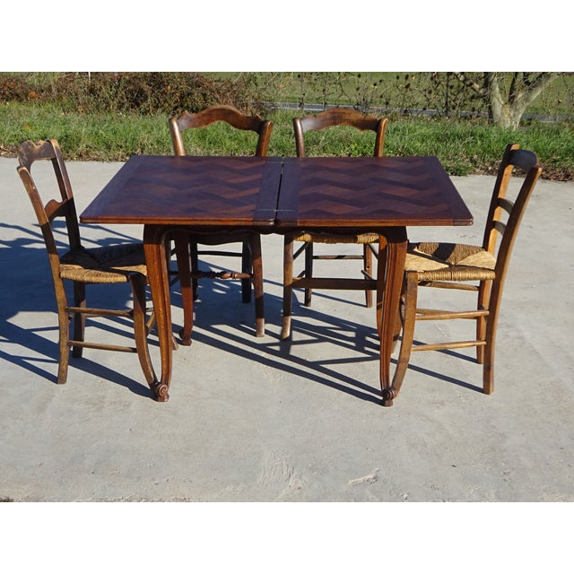 Louis XV Oak Folding Table, 1950s For Sale - Image 9 of 18