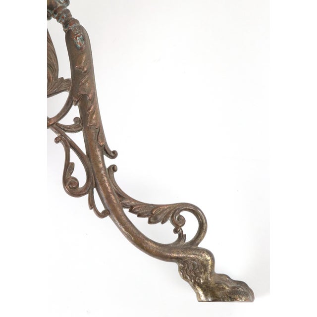 Signed Antique Victorian Bradley & Hubbard Brass Plant Stand For Sale - Image 6 of 8