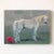 Dissolution by Shelli Langdale | Oil on gallery canvas of a white horse beside a red ball For Sale - Image 4 of 4