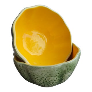 Trump l'Oeil After Ed Langbein Cantaloupe Serving Dishes - a Pair For Sale