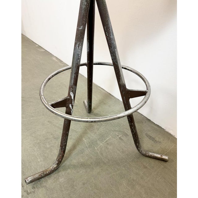 Wood Industrial Grey Workshop Stool, 1960s For Sale - Image 7 of 18