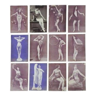 Vintage 1929 Risque Arcade Card Collection Photograph Prints - Set of 12 For Sale