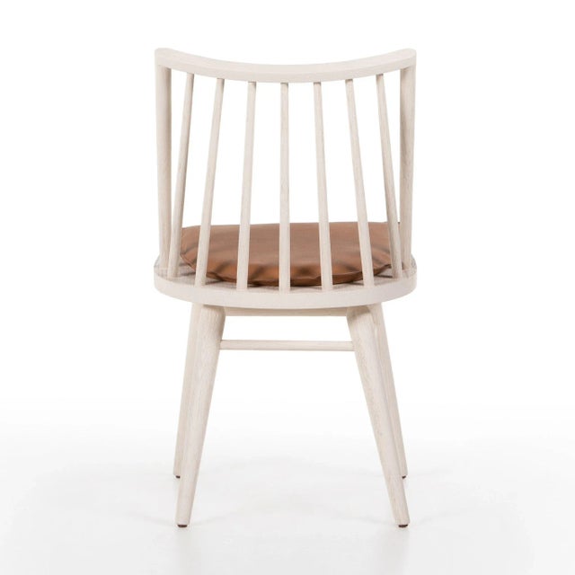 Wood Four Hands Lewis Windsor Chair - Whiskey Saddle For Sale - Image 7 of 11