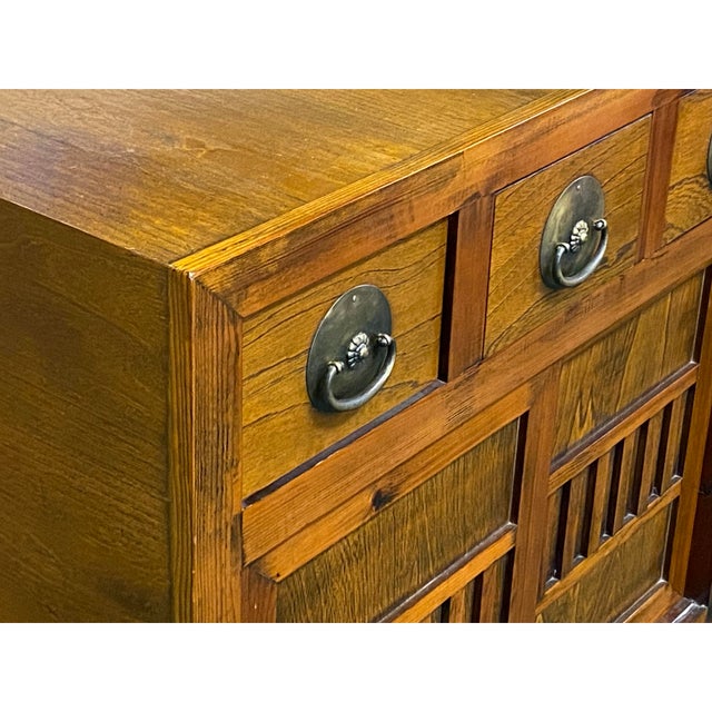 Natural Wood Zen Japanese 2 Sides Access Tansu Chest Chairish