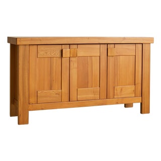French Elm Sideboard by Maison Regain, 1970s For Sale