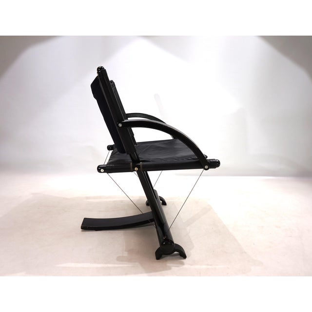 Vintage String Leather Lounge Chair from Weishäupl Werkstätten, 1980 For Sale - Image 16 of 17