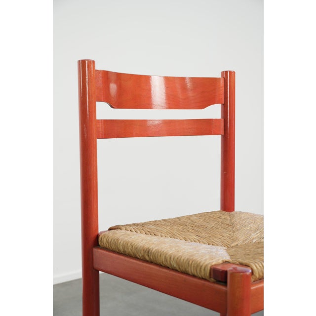 Vintage Wooden Chair with Woven Cane Seat, 1970s For Sale - Image 10 of 12