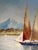 A. Carard, Sailboats on the Leman Lake, Oil on Canvas For Sale - Image 7 of 10