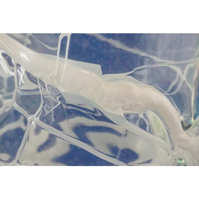 Murano Glass Vase in White Glass Paste Lattice, 1940s For Sale - Image 13 of 18