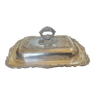 Late 20th Century Silverplate Vegetable Tureen With Lid For Sale