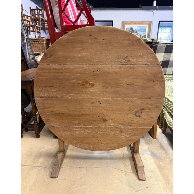 Wood Early 1900s French Wine Tasting Table Vendage For Sale - Image 7 of 7