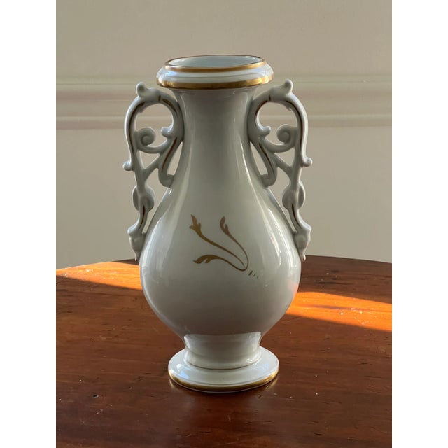 French Vintage Hand Painted Vase— a Pair For Sale - Image 3 of 12