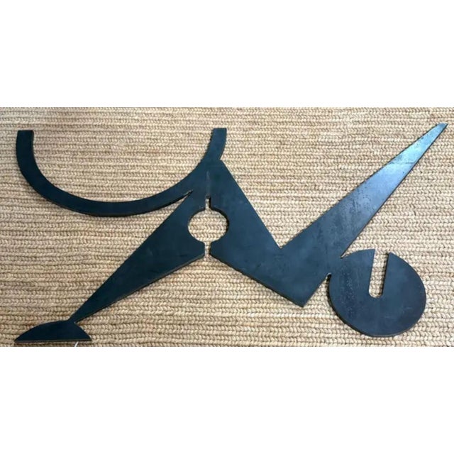 Signed Pucci De Rossi Sculptural Blackened Steel Dining Table Base, 1987 For Sale - Image 9 of 18