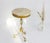 Beige Vintage Marble Tripod Table with Brass Legs, 1960s For Sale - Image 8 of 8