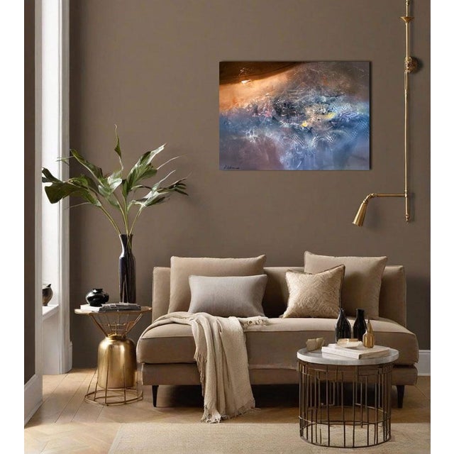 “This Is How the City Melts in Autumn” Acrylic & mixed media on canvas, 80 x 60 cm Series: Beyond the Within Artist:...