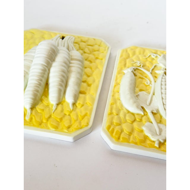 Vintage Italian Ceramic Relief Wall Art Plaques - Pair For Sale In Dallas - Image 6 of 8