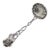 Vintage Italian Silver Mini Ladle, Rose Handle, Cocktail Garnish Serving (800 Silver) For Sale