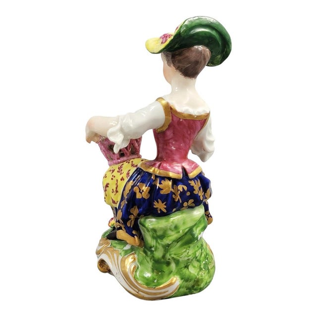 Porcelain Model No. 8 Figure of Flower Seller from Derby, Late 18th Century For Sale - Image 4 of 10