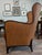 Chestnut 1970's Sculptural Mid-Century Modern Bentwood Lounge Chair With Cane Panels and Leather Seat For Sale - Image 8 of 13
