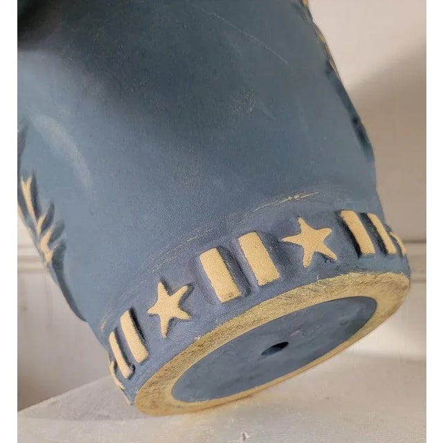 1940s 1940s Signed Roseville Patriotic Planter Pot For Sale - Image 5 of 5