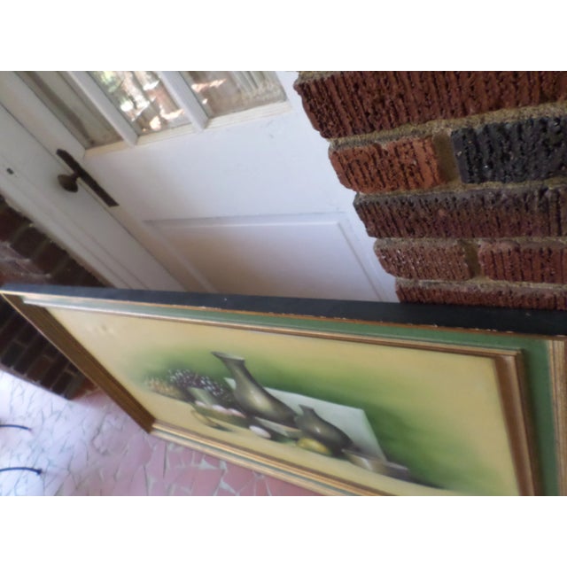 1950s Mid 20th Century Italian Still Life Oil Painting, Framed For Sale - Image 5 of 11